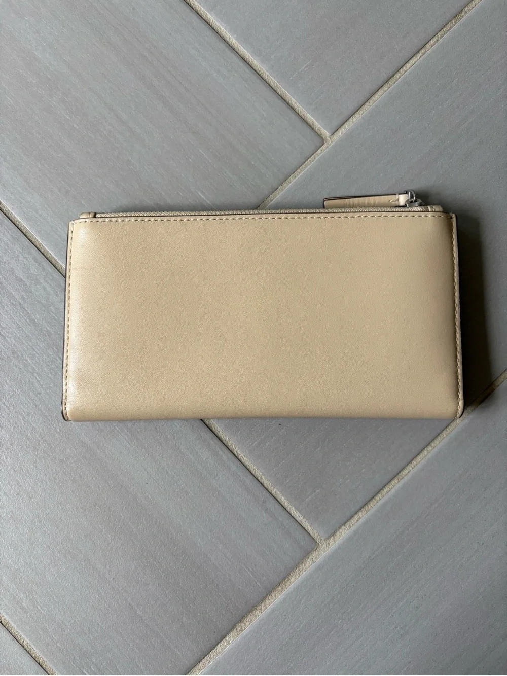 Tory Burch Blake Slim Envelope Wallet | Clay with Blue & Orange Accents